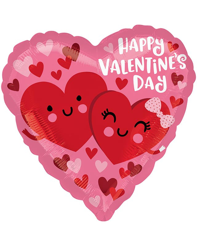 Happy Valentine's Day Hearts in Love Balloon - 18" Foil