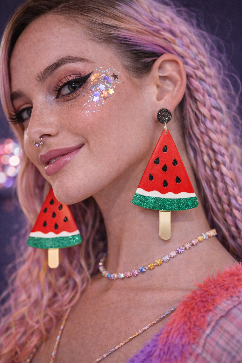 Watermelon Drop Earrings