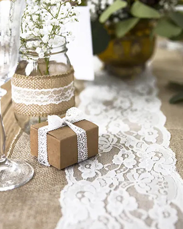 Jute Lace Table Runner - 2.75m x 28cm – product image 2