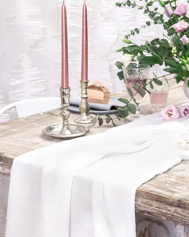 Cream Muslin Table Runner - 70cm x 5m – product image 1