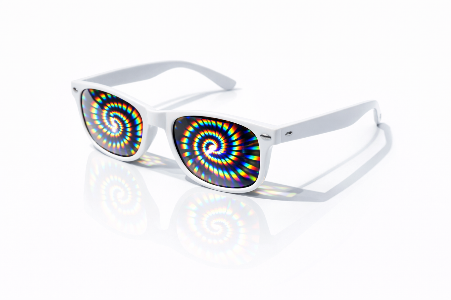 Black Spiral Diffraction Glasses