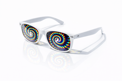 Black Spiral Diffraction Glasses