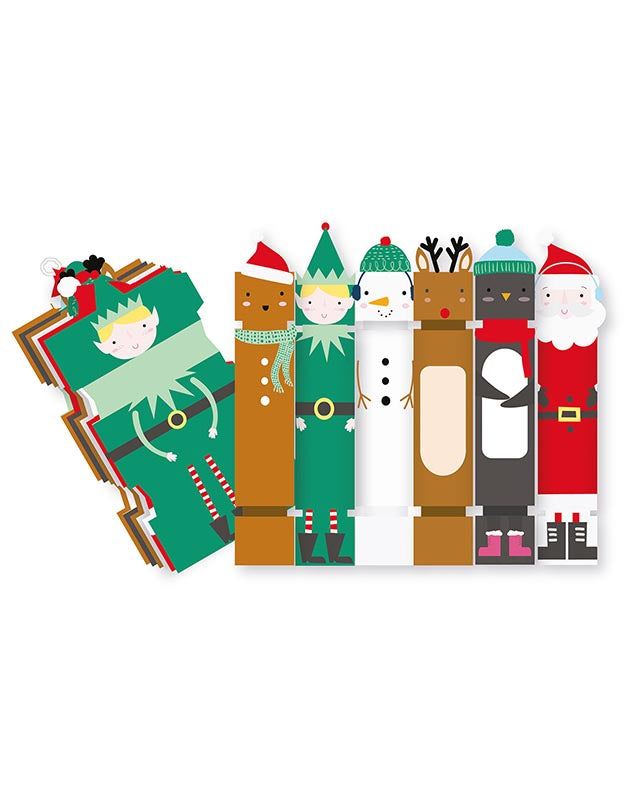 Festive Friends Assorted Christmas DIY Crackers - 30cm (6pk)
