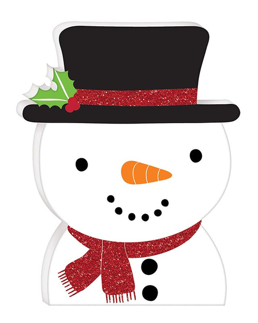 Standing MDF Snowman - 15cm x 11cm