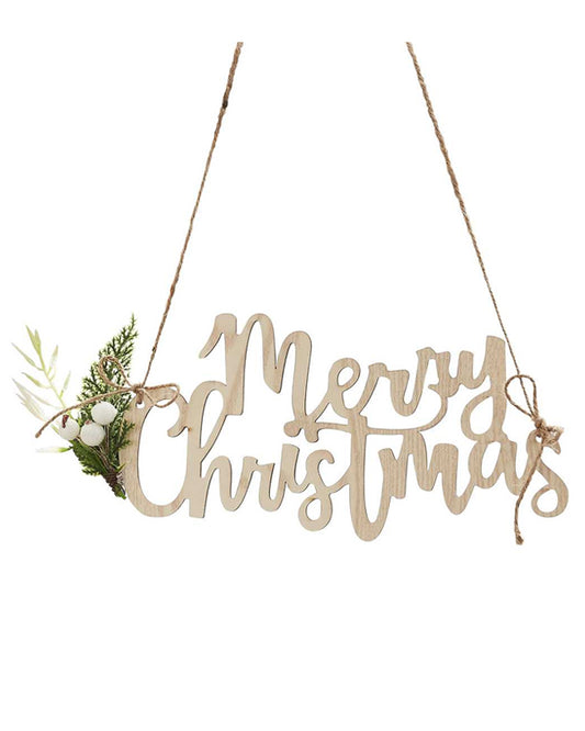 Wooden Merry Christmas Chair Signs - 27cm