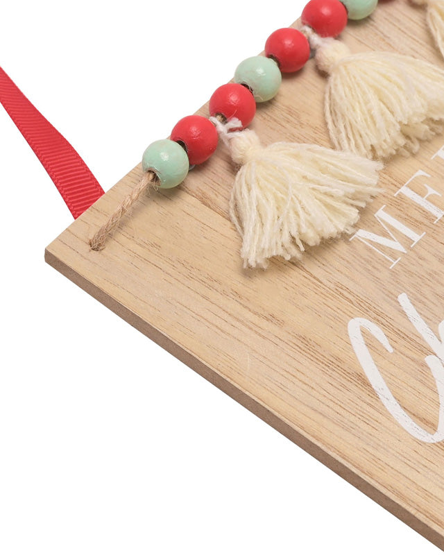 Merry Christmas Wooden Hanging Plaque - 29cm – product image 3