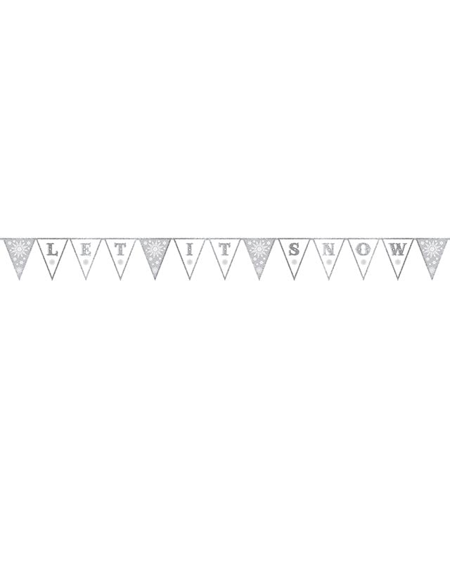 Let it Snow Pennant Bunting - 3.6m