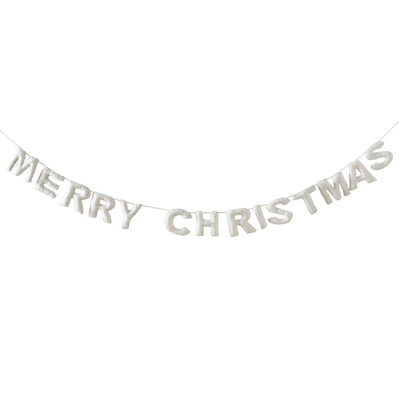 Felt Bunting - Merry Christmas - White