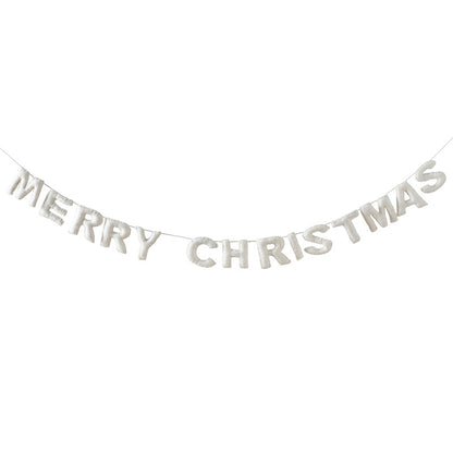 Felt Bunting - Merry Christmas - White