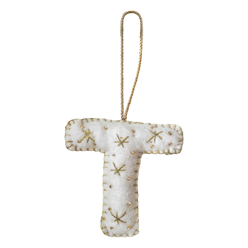 Tree Decorations - Monogram Letters - T