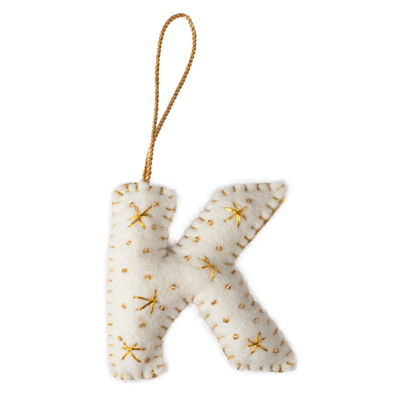 Tree Decorations - Monogram Letters - K
