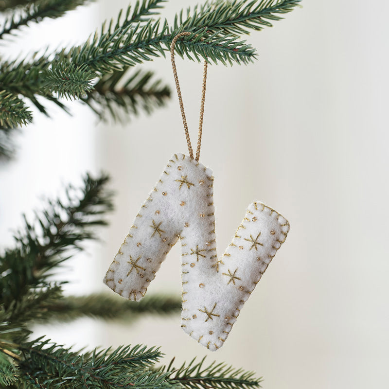 Tree Decorations - Monogram Letters - N