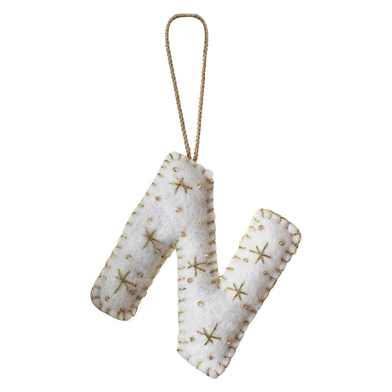 Tree Decorations - Monogram Letters - N