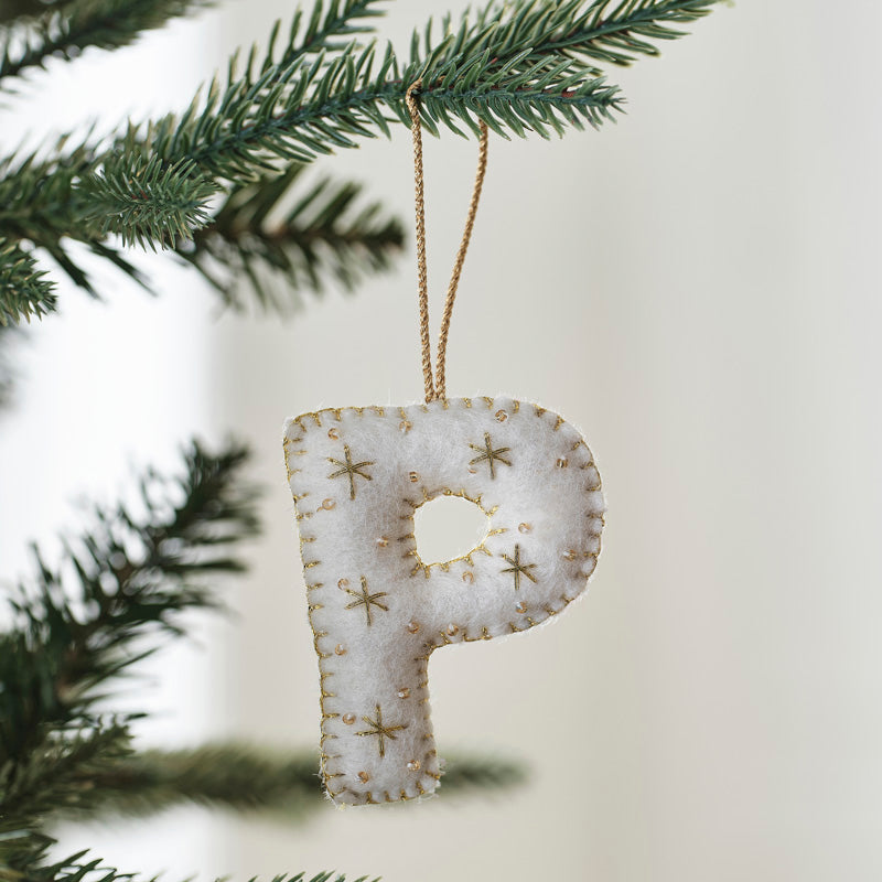 Tree Decorations - Monogram Letters - P