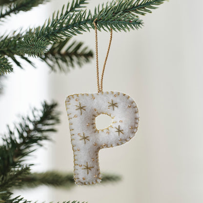 Tree Decorations - Monogram Letters - P