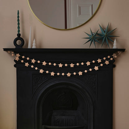 Felt Garland - Star and Bead Garland