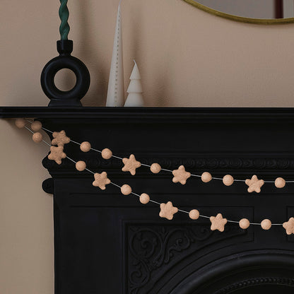 Felt Garland - Star and Bead Garland