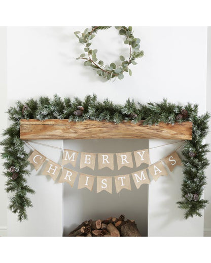 Snowy Pine Foliage Garland - 2m