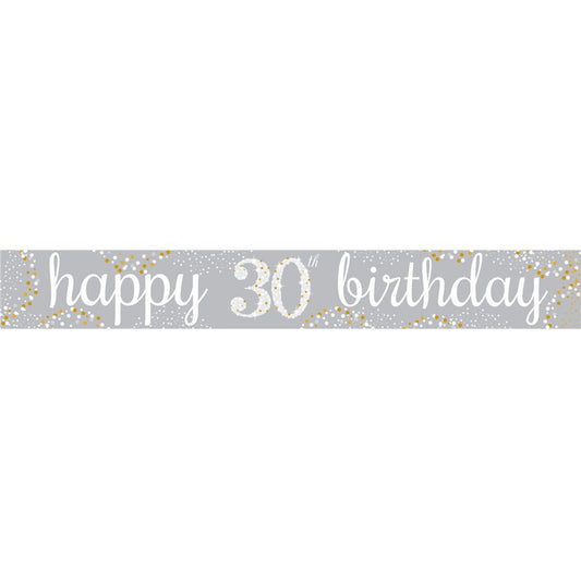 Happy 30th Birthday Celebration Paper Banners - 1m (3pk)