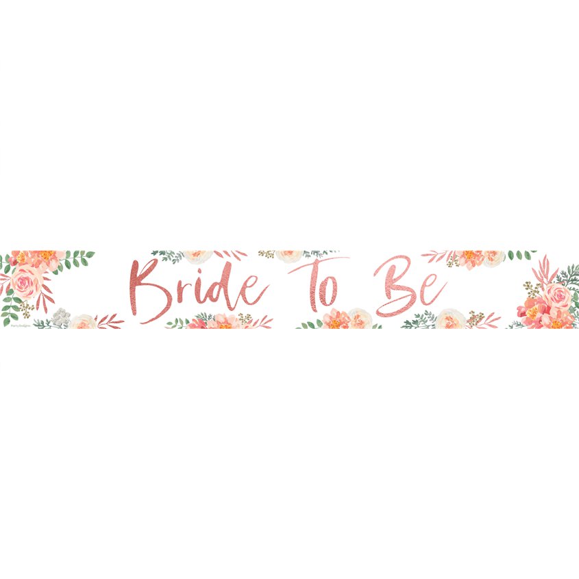 Floral Hen Party 'Bride To Be' Paper Banners - 1m (3pk)
