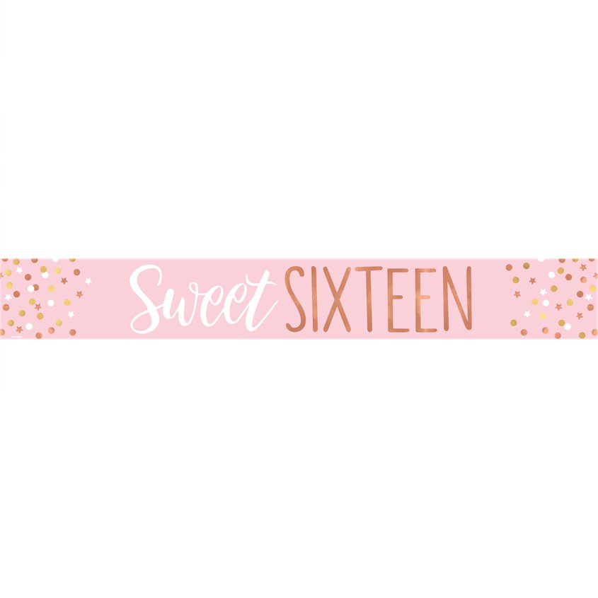 Sweet Sixteen Paper Banners - 1m (3pk)