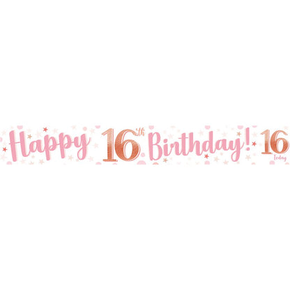 16th Birthday Glitz & Glamour Paper Banners (3pk)