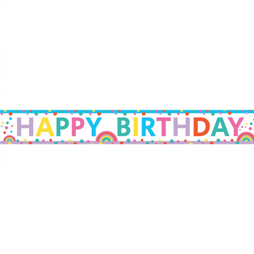 Rainbow Party Paper Banners - 1m (3pk) – product image 3
