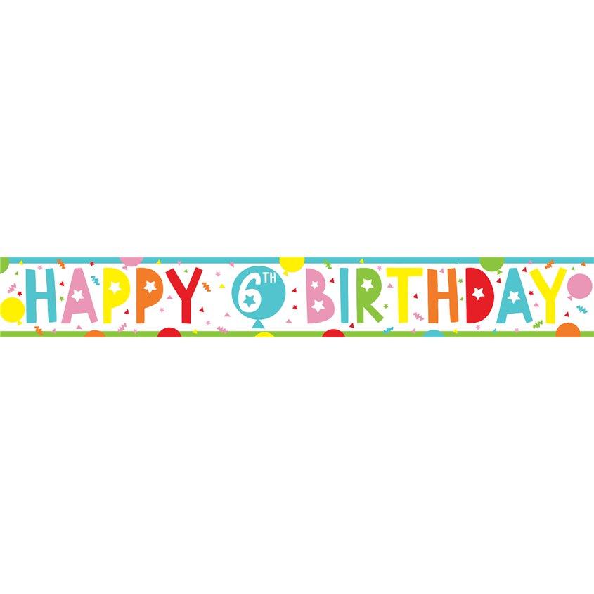 6th Birthday Paper Banners - 1m (3pk) – product image 2