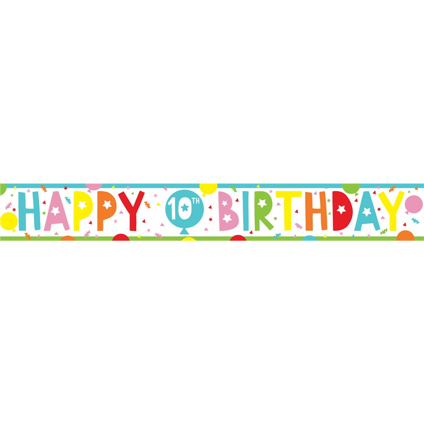 10th Birthday Paper Banners - 1m (3pk) – product image 2