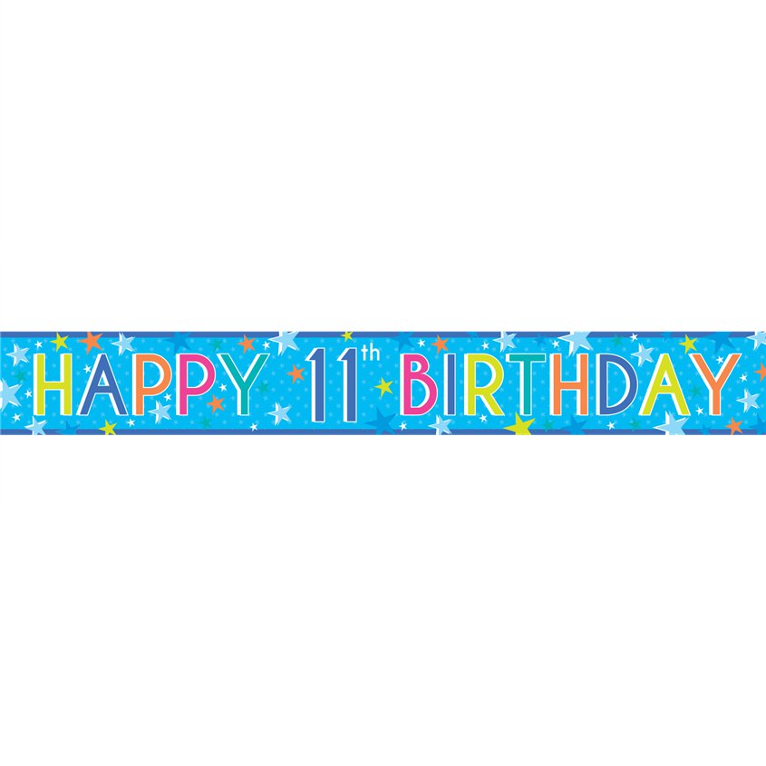 Boys 11th Birthday Paper Banners - 1m (3pk) – product image 2