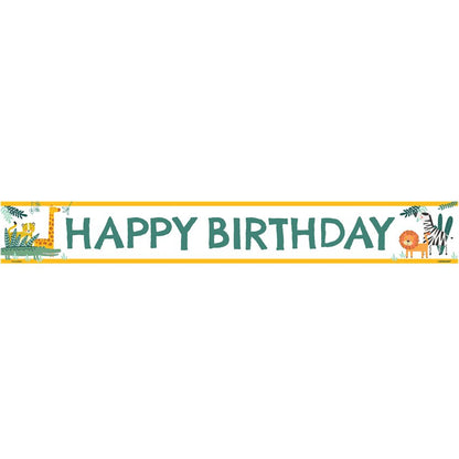 Get Wild Safari Paper Birthday Banners - 1m (3pk)