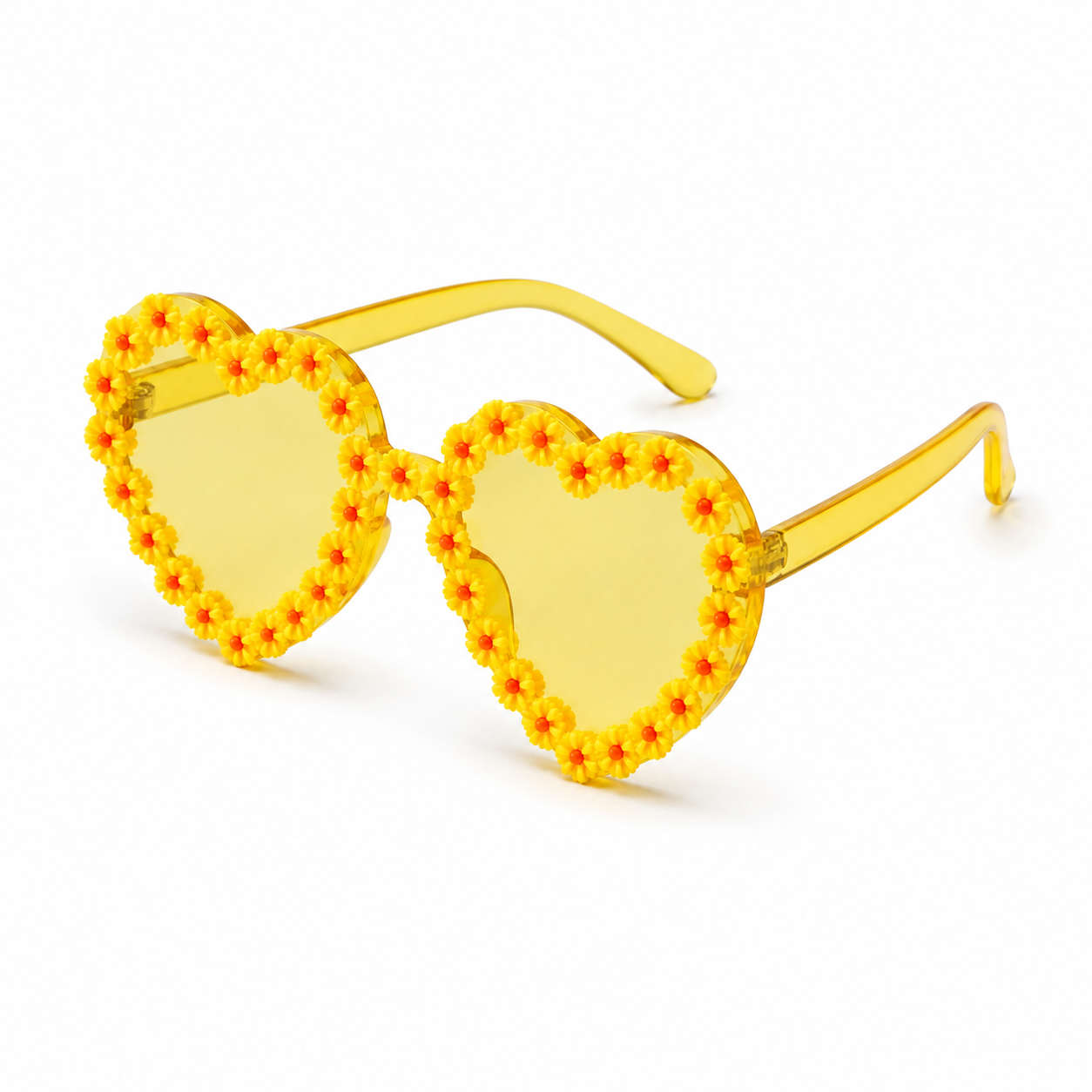 Yellow Heart Daisy Colour Therapy Glasses
