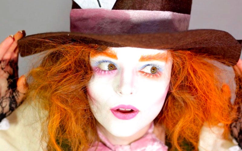 Mad Hatter Face Paint Tutorial Mad Hatter Make-Up Tutorial