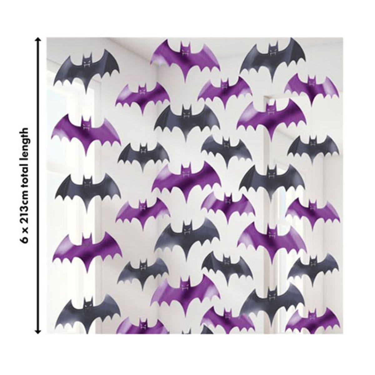 Bat String Halloween Decoration - 2m (6pk)