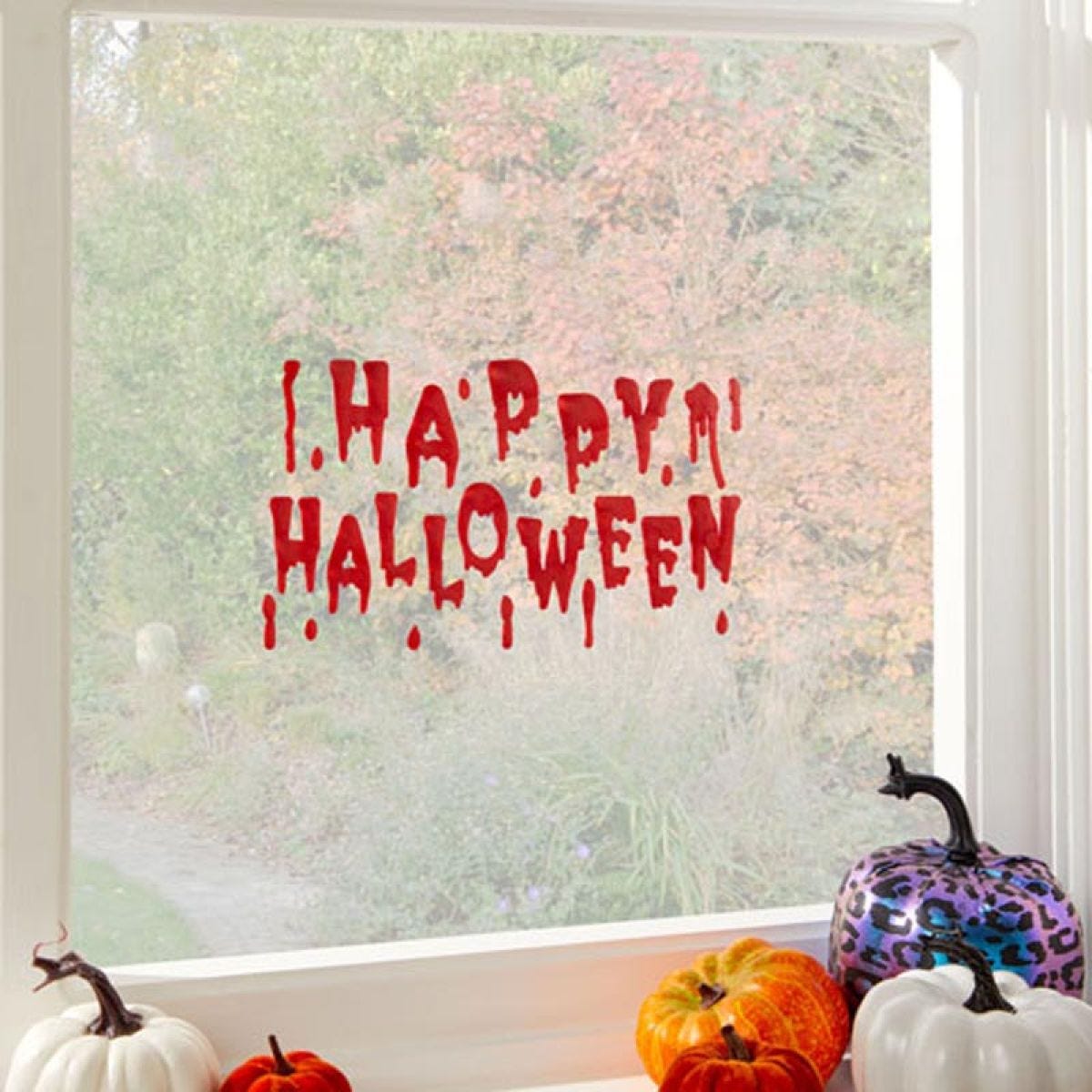 Bloody Happy Halloween Gel Window Cling