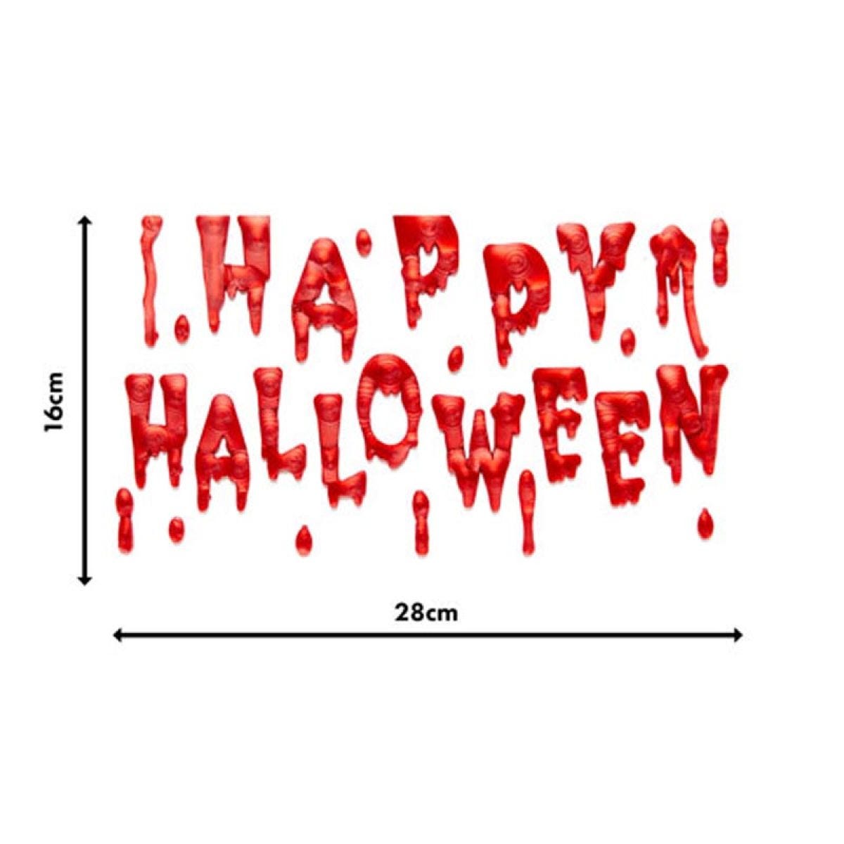 Bloody Happy Halloween Gel Window Cling