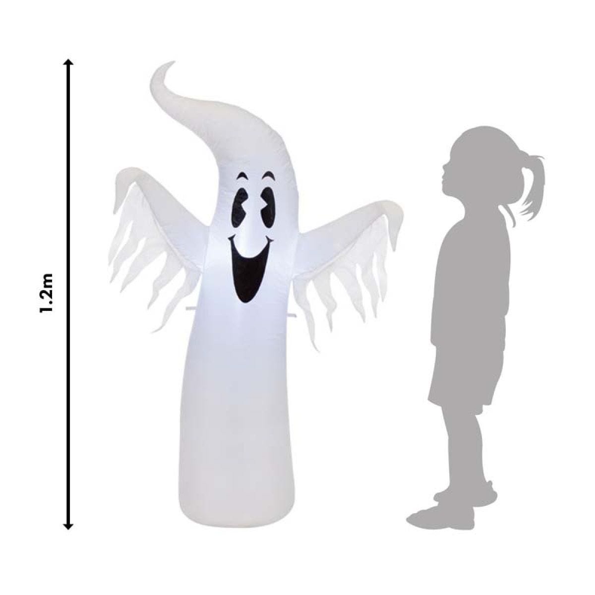 Light Up Inlfatable Ghost 1.2m