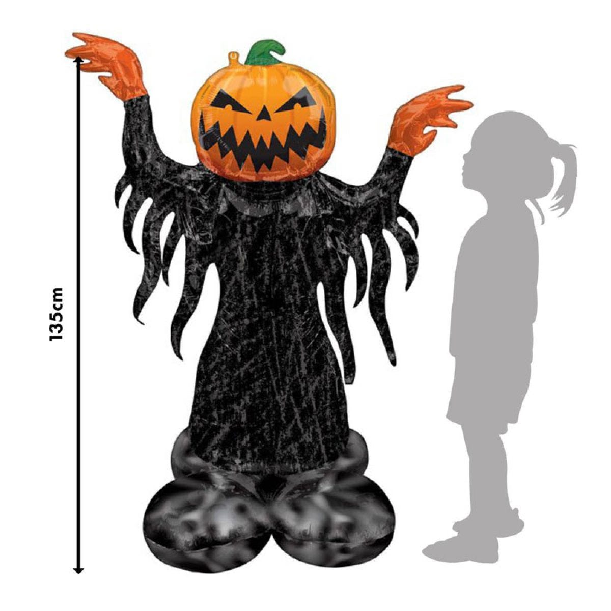 Pumpkin Head Ghost Airloonz Balloon - 53"