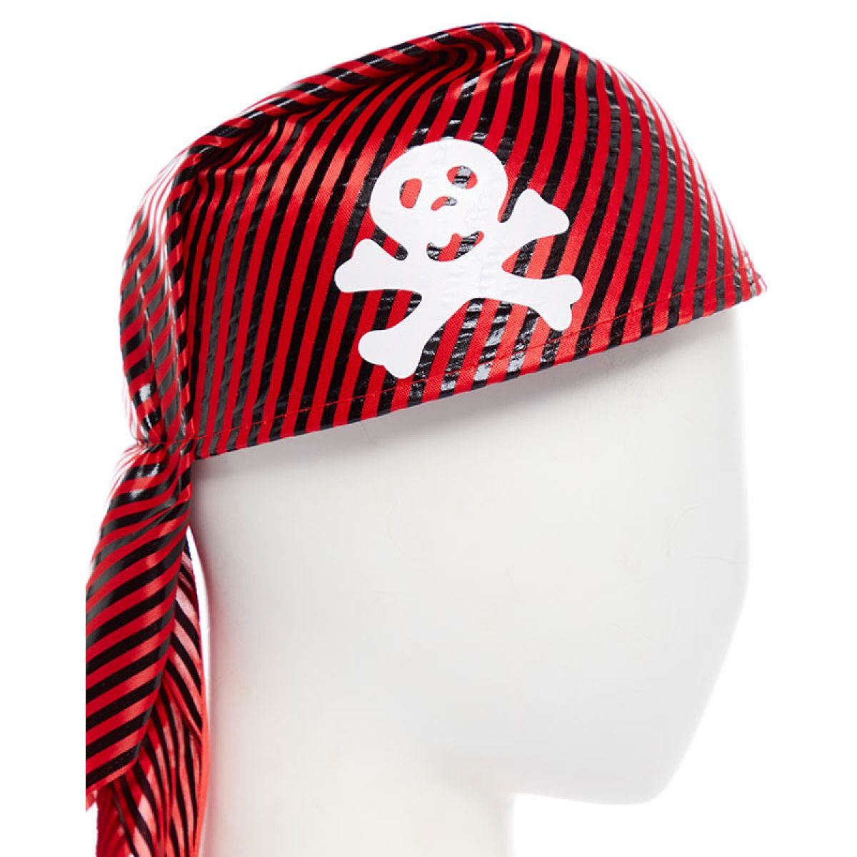 Red  & Black Pirate Bandana Hat