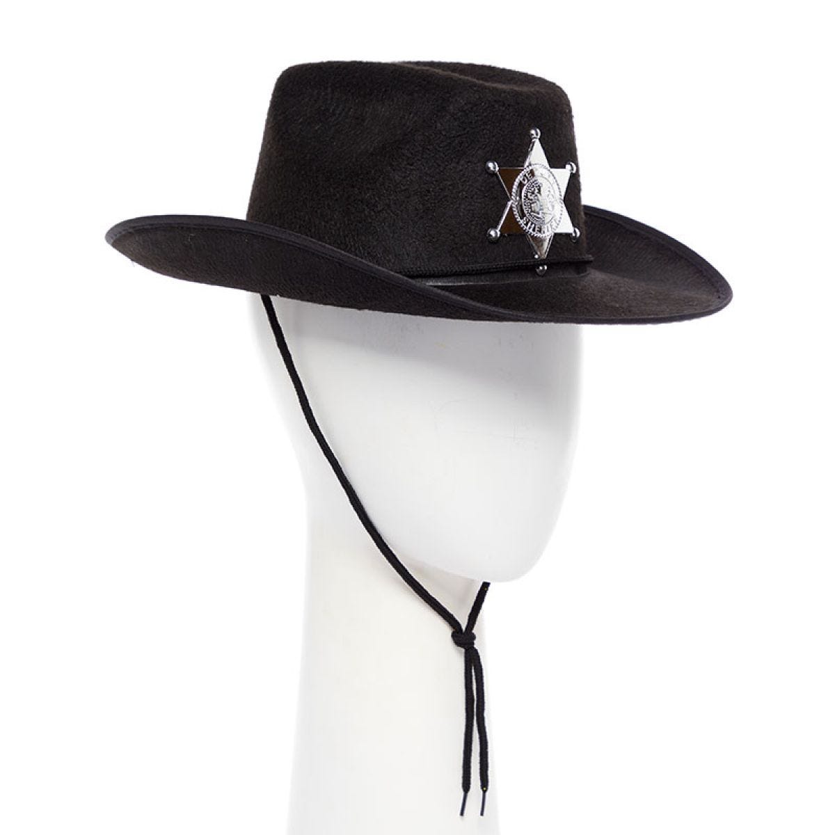 Black Sheriff Cowboy Hat - Child