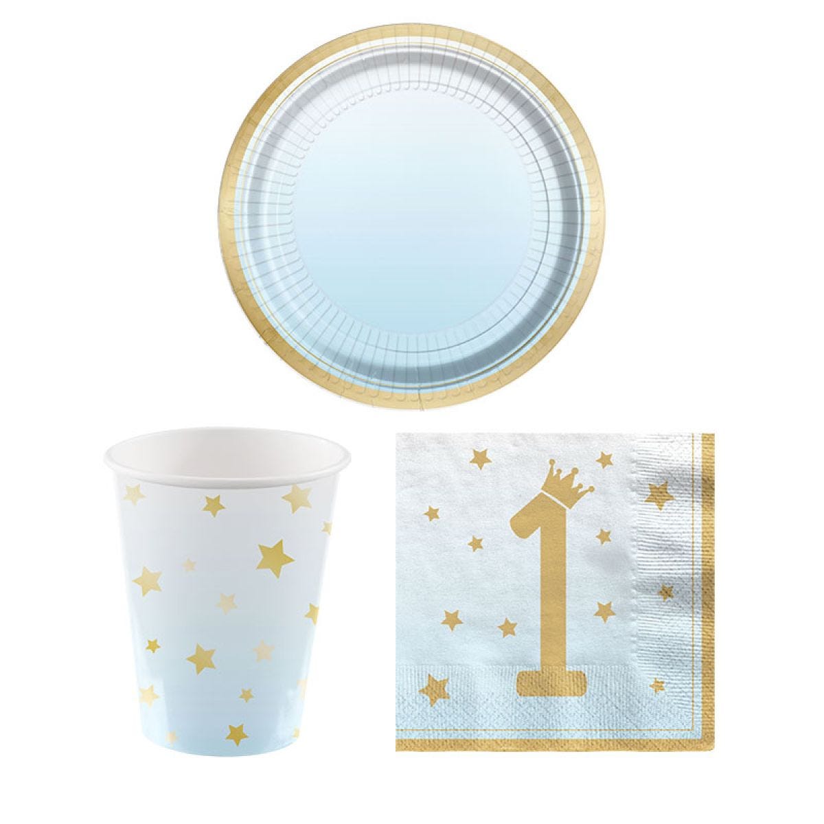 1st Birthday Blue - Super Value Party Pack for 8