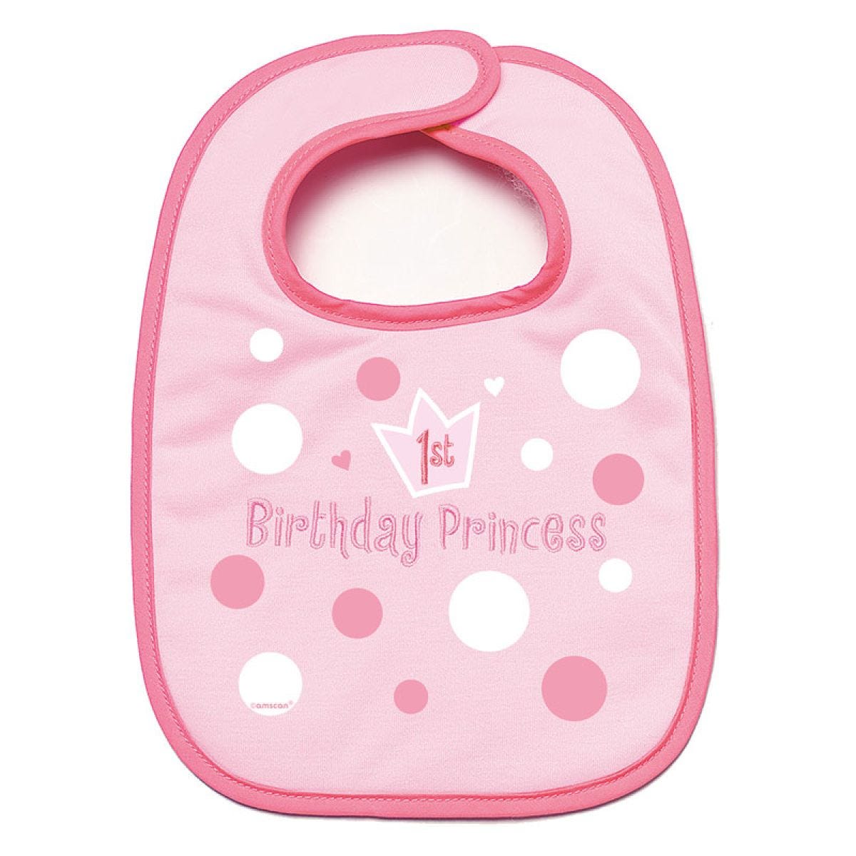 Princess 1st Birthday Fabric Bib