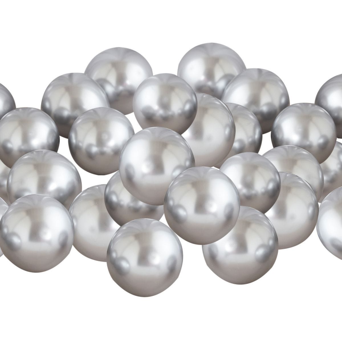 Silver Chrome Balloons -  5" Latex (40pk)
