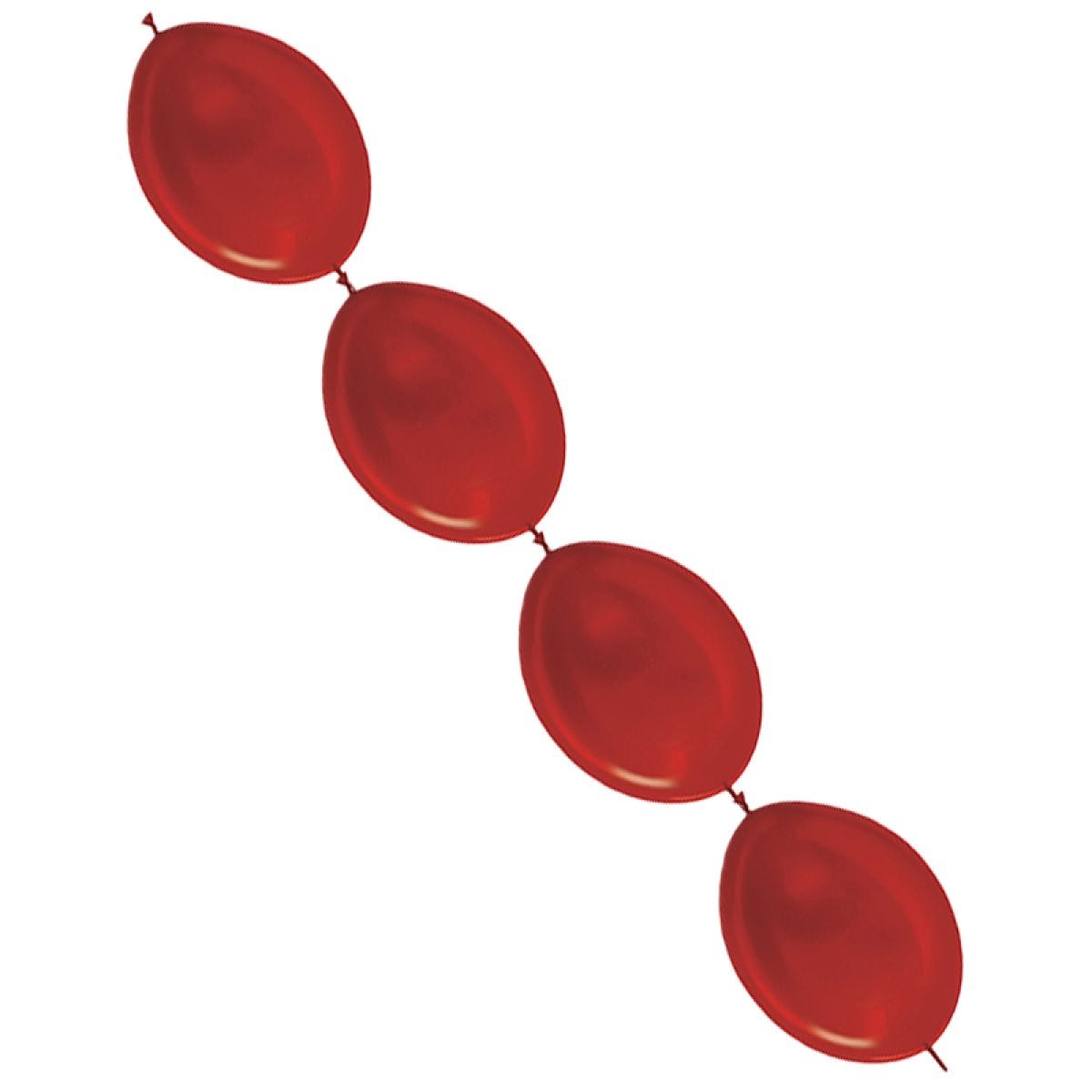Link-O-Loon Latex Balloons  12" Metallic Red (50pk)