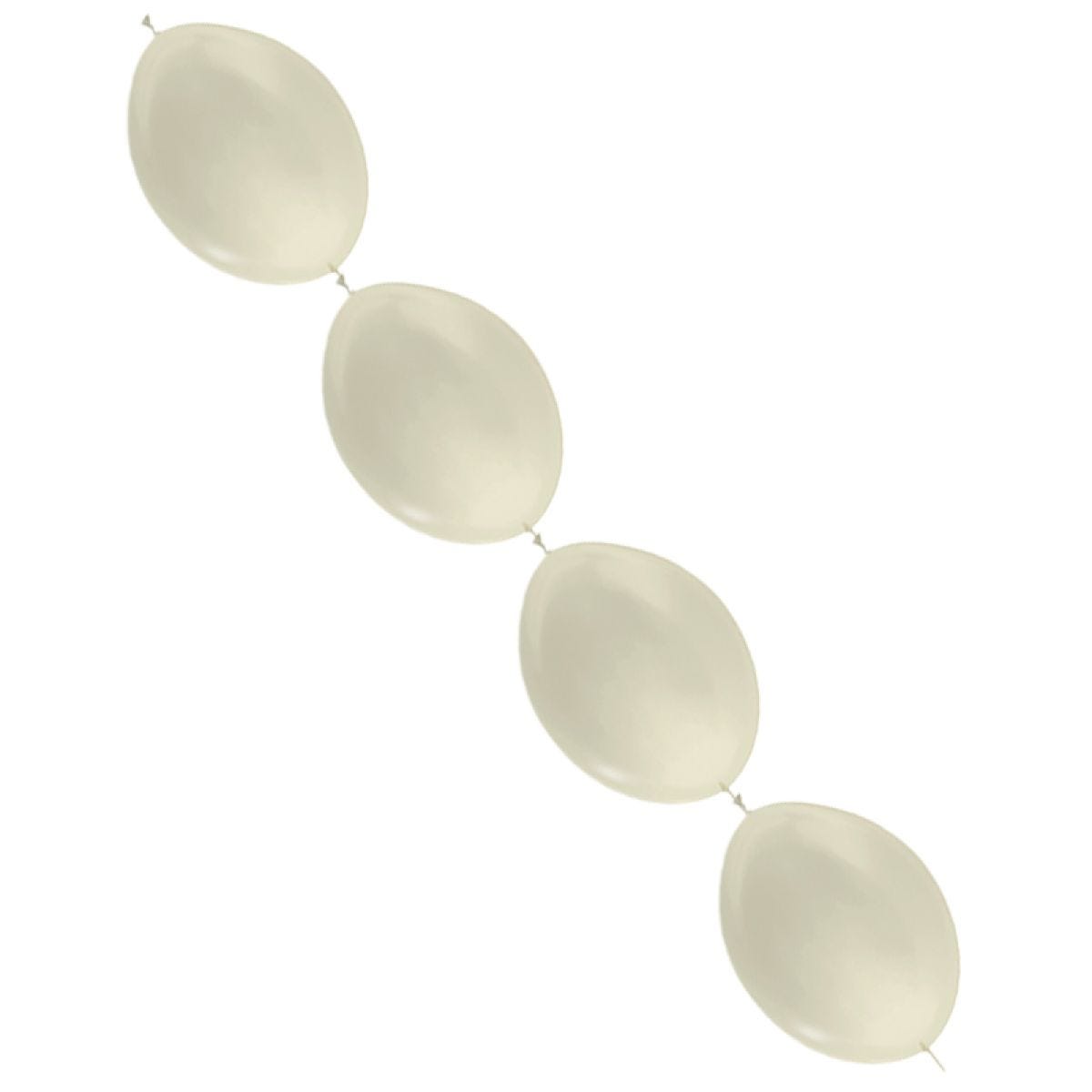 Link-O-Loon Latex Balloons  12" Satin Ivory (50pk)
