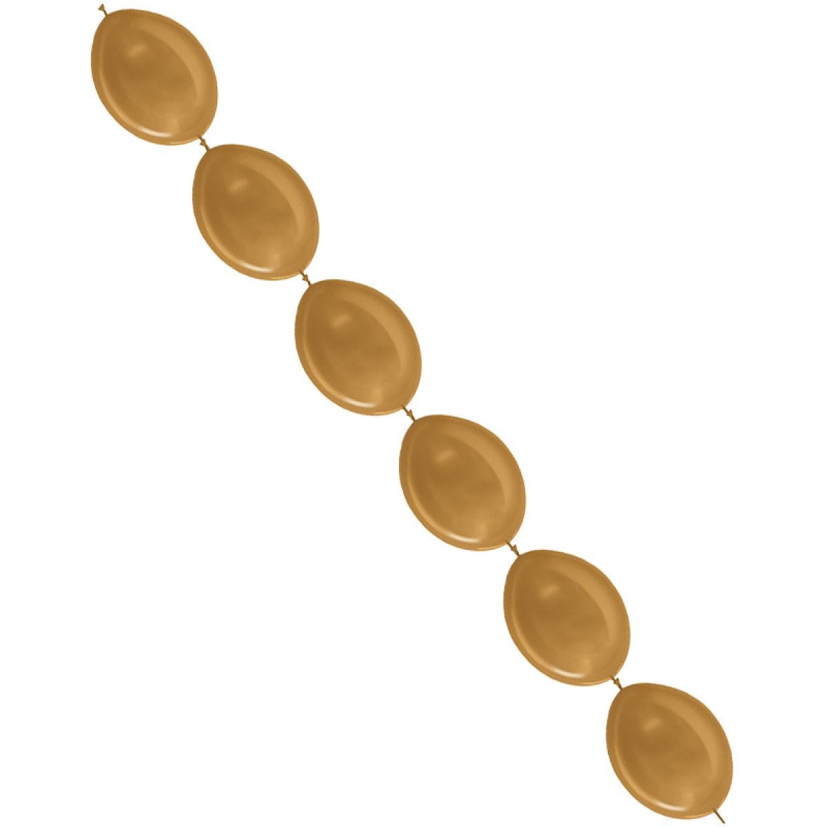 Link-O-Loon Latex Balloons 6" Metallic Gold (100pk)