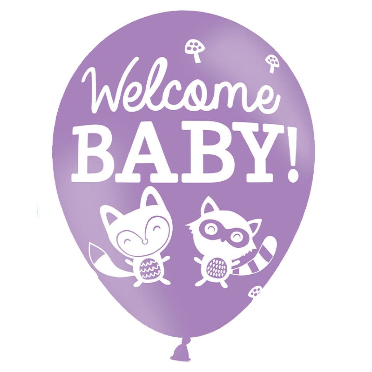 Baby Shower Woodland Balloons - 11" Latex (6pk)