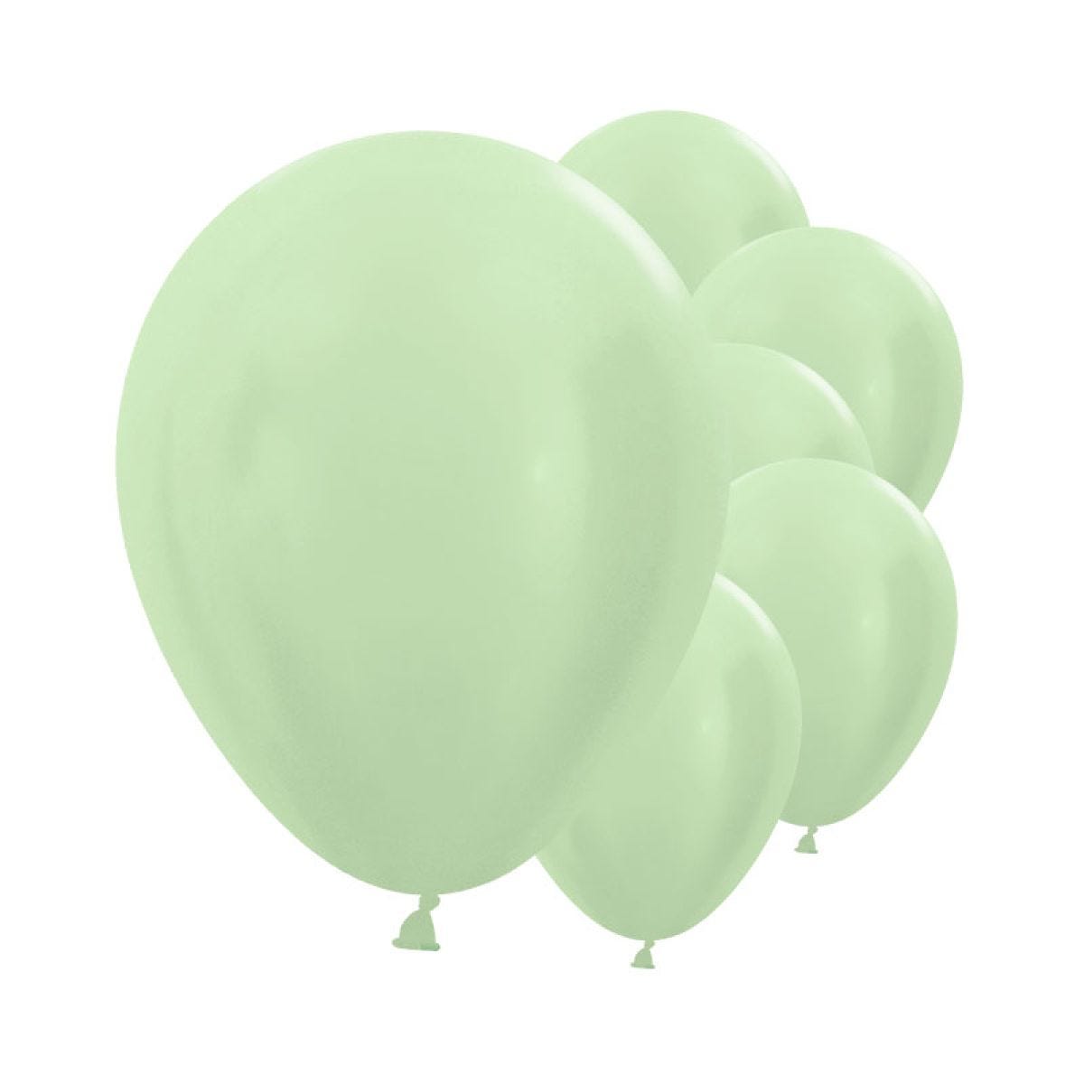 Satin Green Balloons - 12" Latex (25pk)