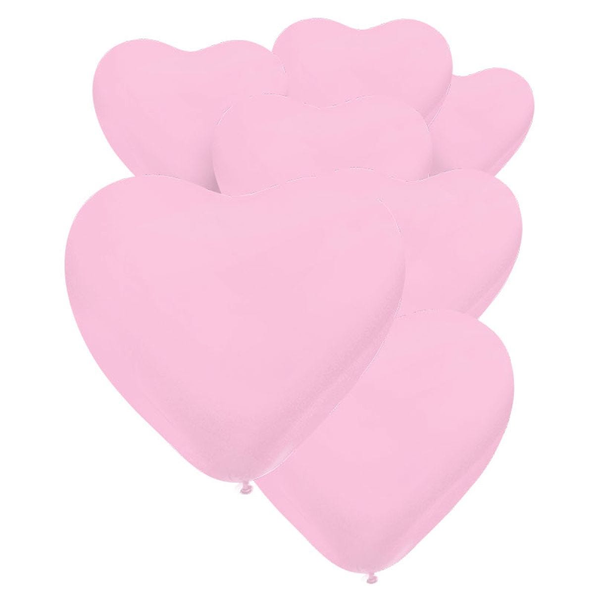 Fashion Heart Pink Balloons - 12" Latex (50pk)