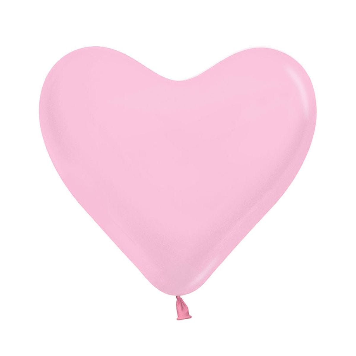 Fashion Heart Pink Balloons - 12" Latex (50pk)